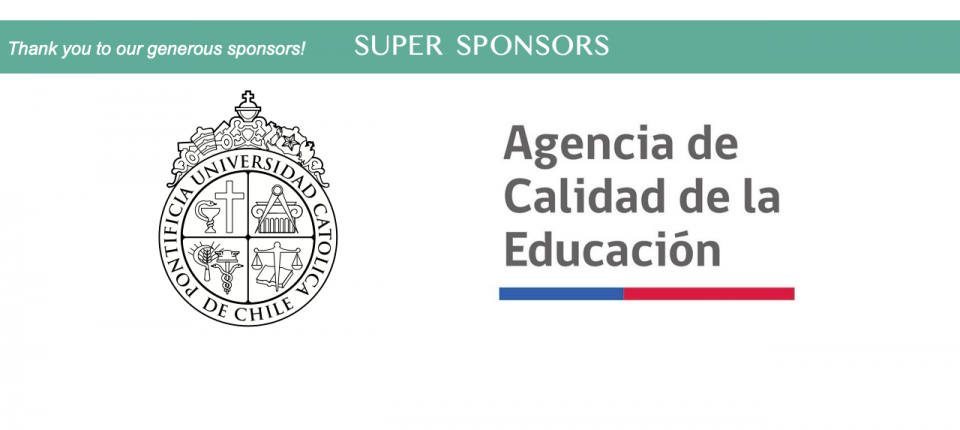 Super Sponsors logos - Universidad Catolica Pontificia de Chile and Agencia de Calidad de la Educación