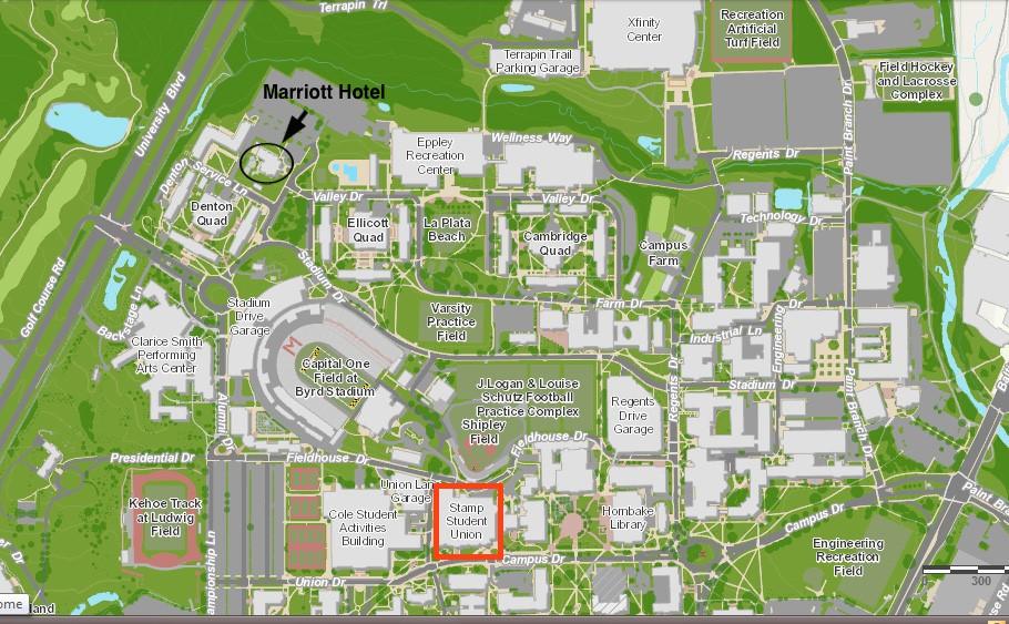 Location of the Marriott at UMD